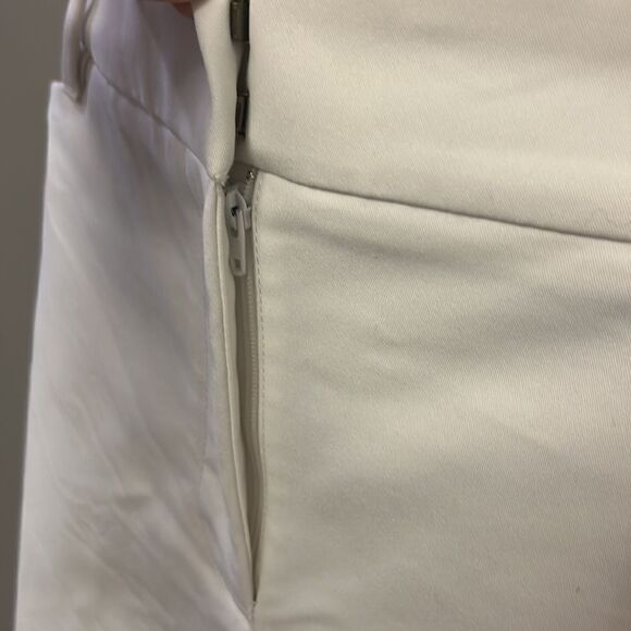 White House Black Market Cream “Perfect Form” Straight Crop Pants- Size 12 - Picture 7 of 15